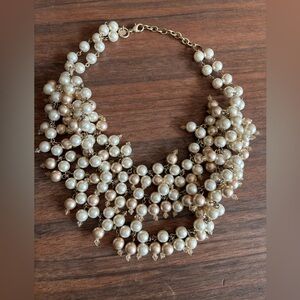 Stella and Dot Sophia Pearl Bib Statement Necklace perfect condition